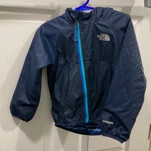 Blue North Face fleece jacket